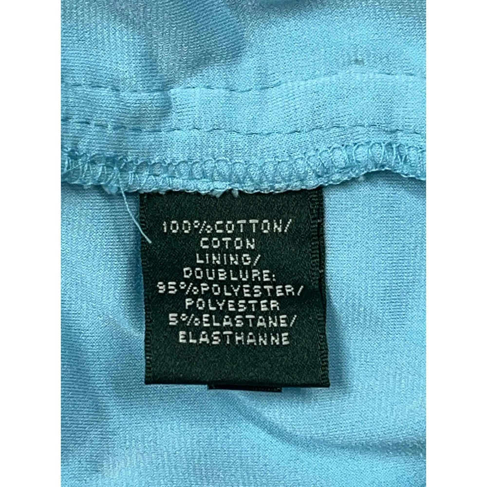 Lauren Ralph Lauren Turquoise Womens Cotton Floral Lace Overlay Sheath Dress 12 - Picture 8 of 9